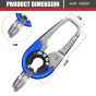 Allextreme 35775A Belt Hook Locking Keychain Stainless Steel Heavy Duty Keyring with 2 rings for Car Bike (Pack of 1, Blue)