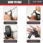 Allextreme LC-8801 American USA Flag Design Metal Keychain Anti-Lost D-Ring Heavy Duty Keyring with 1 Screwdriver and 2 Rings for Car Bike