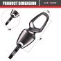 Allextreme ZB-8788 Metal Belt Hook Locking Keychain Heavy Duty Keyring with 2 rings for Car Bike (Pack of 1, Grey)