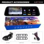 AllExtreme Dual Dash Camera 1080P Full HD 9.66 IPS LED Screen Front & Rear Reverse View 170° Wide Angle Loop and Voice Recording G-Sensor Mirror Display Car DVR Cam (Pack of 1)