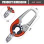 Allextreme 35775A_1 Belt Hook Locking Keychain Stainless Steel Heavy Duty Keyring with 2 rings for Car Bike (Pack of 1, Orange)