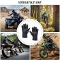 Allextreme Winter Riding Gloves Synthetic Leather Full Finger Warm Mittens for Motorbike Racing Biking Climbing Cold Weather Protection (L, Black)