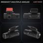 AllExtreme X13 2K 3 Channel Dash Cam 1440P Front 1080P Inside HD Loop Video Recording with 128 GB SD Card Night Vision (Black)