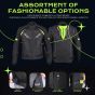 Allextreme WILDFIRE Bike Riding Jacket CE Level 2 Certified Armour Back Elbows Shoulders Protection Mesh Fabric Motorcycle Rider (L, Black/Neon Green)