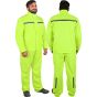 Allextreme Riding Jacket Rain Suit Cover with Pant PU Coated Polyester Fabric Waterproof Biker Rainwear with Full Sleeves for Men's Rider Protection Raincoat (S, Neon Green)
