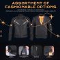 Allextreme WILDFIRE Bike Riding Jacket CE Level 2 Certified Armour Protector for Back Elbows Shoulders Mesh Fabric Motorcycle Gear (XL, Black/Neon Orange)