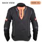 Allextreme WILDFIRE Bike Riding Jacket CE Level 2 Certified Armour Protector for Back Elbows Shoulders Mesh Fabric Motorcycle Gear (XL, Black/Neon Orange)
