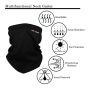 Allextreme Neck Gaiter Bandana For Men & Women Sun Protection (Black)
