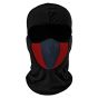 Allextreme Full Face Mask Anti Pollution Sun Protection Warmer Riding Balaclava with Air Filter Mesh for Biking Cycling (Black & Red)