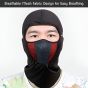 Allextreme Full Face Mask Anti Pollution Sun Protection Warmer Riding Balaclava with Air Filter Mesh for Biking Cycling (Black & Red)