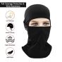 Allextreme Full Face Anti-Pollution Balaclava Mask for Bikers Riding Dust and UV Protection (Black)