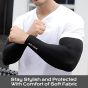Allextreme Unisex Arm Sleeves Cover For Basketball Cycling And UV Protection (Black)