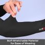 Allextreme Arm Sleeves for Men & Women Hand UV Protection Cover for Basketball Cricket Biking and Outdoor Use - (Black, Pair of 1)