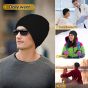 Allextreme Unisex Helmet Liner Skull Cap Reusable Unisex Sweat Head Wraps Cycling Running Bandanas for Men Women - (1Pc, Black)