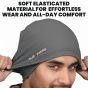 Allextreme Unisex Helmet Liner Skull Cap Reusable Unisex Sweat Head Wraps Cycling Running Bandanas for Men Women - (1Pc, Gray)