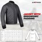 Allextreme Winter Liner for Riding Jacket Quilted Full Sleeved Thermal Running Softshell Windbreaker Jackets (2XL, Black)