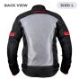 Allextreme SNOWSTORM Bike Riding Jacket CE Level 2 Certified Armour Protector Back Elbows Shoulders Protection Mesh Fabric Motorcycle Rider (L, Black & Red)