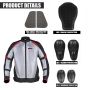 Allextreme SNOWSTORM Bike Riding Jacket CE Level 2 Certified Armour Protector Back Elbows Shoulders Protection Mesh Fabric Motorcycle Rider Gear for Bikers (M, Black & Red)