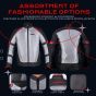 Allextreme SNOWSTORM Bike Riding Jacket CE Level 2 Certified Armour Protector Back Elbows Shoulders Protection Mesh Fabric Motorcycle Rider Gear for Bikers (2XL, Black & Red)