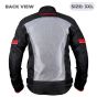 Allextreme SNOWSTORM Bike Riding Jacket CE Level 2 Certified Armour Protector Back Elbows Shoulders Protection Mesh Fabric Motorcycle Rider Gear for Bikers (3XL, Black & Red)