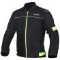 Allextreme TRIPPER Bike Rider Jacket Windproof Biker Mesh Fabric Biking Gear with Back Protection Armour for Men - (Neon Green & Black, XL)