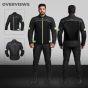 Allextreme TRIPPER Bike Rider Jacket Windproof Biker Mesh Fabric Biking Gear with Back Protection Armour for Men - (Neon Green & Black, XL)