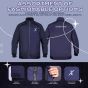 Allextreme GX01 Men's Windcheater with Front Zip Closure Full Sleeve Polyester Windbreaker Sports Winter Jacket for Gym Workout Running Travel Trekking (XL, Blue)
