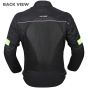 Allextreme TRIPPER Bike Rider Jacket Windproof Biker Mesh Fabric Biking Gear with Back Protection Armour for Men - (Neon Green & Black, S)