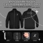 Allextreme GX01 Men's Windcheater with Front Zip Closure Full Sleeve Polyester Windbreaker Sports Winter Jacket for Gym Workout Running Travel Trekking (XXL, Black)