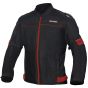 Allextreme TRIPPER Bike Riding Jacket Windproof Biker Mesh Fabric Armour Back Elbows Shoulders Protection Racer Motorcycle Gear Protector for Men (S, Red & Black)