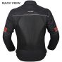 Allextreme TRIPPER Bike Riding Jacket Windproof Biker Mesh Fabric Armour Back Elbows Shoulders Protection Racer Motorcycle Gear Protector for Men (S, Red & Black)