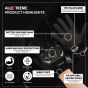 Allextreme Probiker Full Finger Riding Gloves with Hard Knuckle Shells for Motorbike Racing Biking Climbing (L, Black)