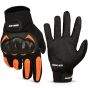 Allextreme Probiker Full Finger Motorcycle Riding Gloves with Hard Knuckle Protective Shells for Motorbike Racing Biking Climbing (XXL, Orange)