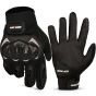 Allextreme Probiker Full Finger Riding Gloves with Hard Knuckle Shells for Motorbike Racing Biking Climbing (XXL, Black)