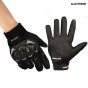Allextreme Probiker Full Finger Riding Gloves with Hard Knuckle Shells for Motorbike Racing Biking Climbing (XXL, Black)