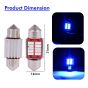 Allextreme T10 LED Universal Car Interior Super Bright Roof Light Reading Dome Bulb Lamp with Festoon Holder (5W, White, 2 Pc)