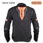 Allextreme WILDFIRE Bike Riding Jacket CE Level 2 Certified Armour Protector Back Elbows Shoulders Protection Mesh Fabric Motorcycle Rider Gear for Bikers (4XL, Black/Neon Orange)
