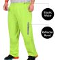 Allextreme Riding Pant Rain Cover PU Coated Polyester Fabric Waterproof Biker Rainwear for Men's Rider Protection Raincoat (L, Neon Green)