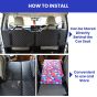 Allextreme S34 Non Inflatable Car Bed Mattress Double-Sided Back Seat Foldable Sleeping Bed for Kids & Adults Travel Trips Camping Picnic Universal Fit - (Pink)