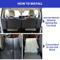 Allextreme S35 Non Inflatable Car Bed Mattress Double-Sided Back Seat Foldable Sleeping Bed for Kids & Adults Travel Trips Camping Picnic Universal Fit - (Light Yellow)