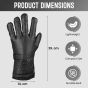Allextreme Winter Riding Gloves Synthetic Leather Full Finger Warm Mittens for Motorbike Racing Biking Climbing Cold Weather Protection