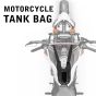 Allextreme Universal Bike Tank Bag Pouch (Non Magnetic) with Water Proof Rain Cover & Straps to use as Sling Pouch Bike Riding Accessory for All Motorcycles (2.5Ltr, Black, 1 Pc)