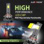 AllExtreme 9005/9012 350W LED Headlight Bulb for Cars IP68 Water-Resistant Super Bright 6000K/35000LM Conversion Kit with 3 Copper Tube Heat Conduction System (1 Year Warranty, Set of 2)