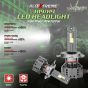 AllExtreme Upgraded H19/H4 350W LED Headlight Bulb for Cars IP68 Water-Resistant Super Bright 6000K/35000LM Conversion Kit with 3 Copper Tube Heat Conduction System (1 Year Warranty, Set of 2)