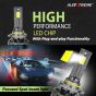 AllExtreme 9006 350W LED Headlight Bulb for Cars IP68 Water-Resistant Super Bright 6000K/35000LM Conversion Kit with 3 Copper Tube Heat Conduction System (1 Year Warranty, Set of 2)