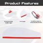 AllExtreme Universal Mirror Rain Visor Smoke Guard Rearview Shield Eyebrow Cover Blades Compatible with Truck SUV Accessories (Transparent)