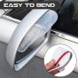 AllExtreme Universal Mirror Rain Visor Smoke Guard Rearview Shield Eyebrow Cover Blades Compatible with Truck SUV Accessories (Transparent)