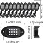Allextreme 120 LED RGB Rock Lights 12V Universal Fit with App/RF Dual Remote Control High Brightness IP68 Waterproof Multicolour Underglow Kit for Cars ATV SUV & Offroading (10 Pods)