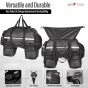 AllExtreme 65L Waterproof Tail Bag Universal Rear Carrier Polyester Saddle Bag with Rain Cover and Expandable Multi Compartment Bags for All Sports Street Bikes Motorcycles (1 Pc, Black)
