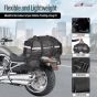 AllExtreme 65L Waterproof Tail Bag Universal Rear Carrier Polyester Saddle Bag with Rain Cover and Expandable Multi Compartment Bags for All Sports Street Bikes Motorcycles (1 Pc, Black)